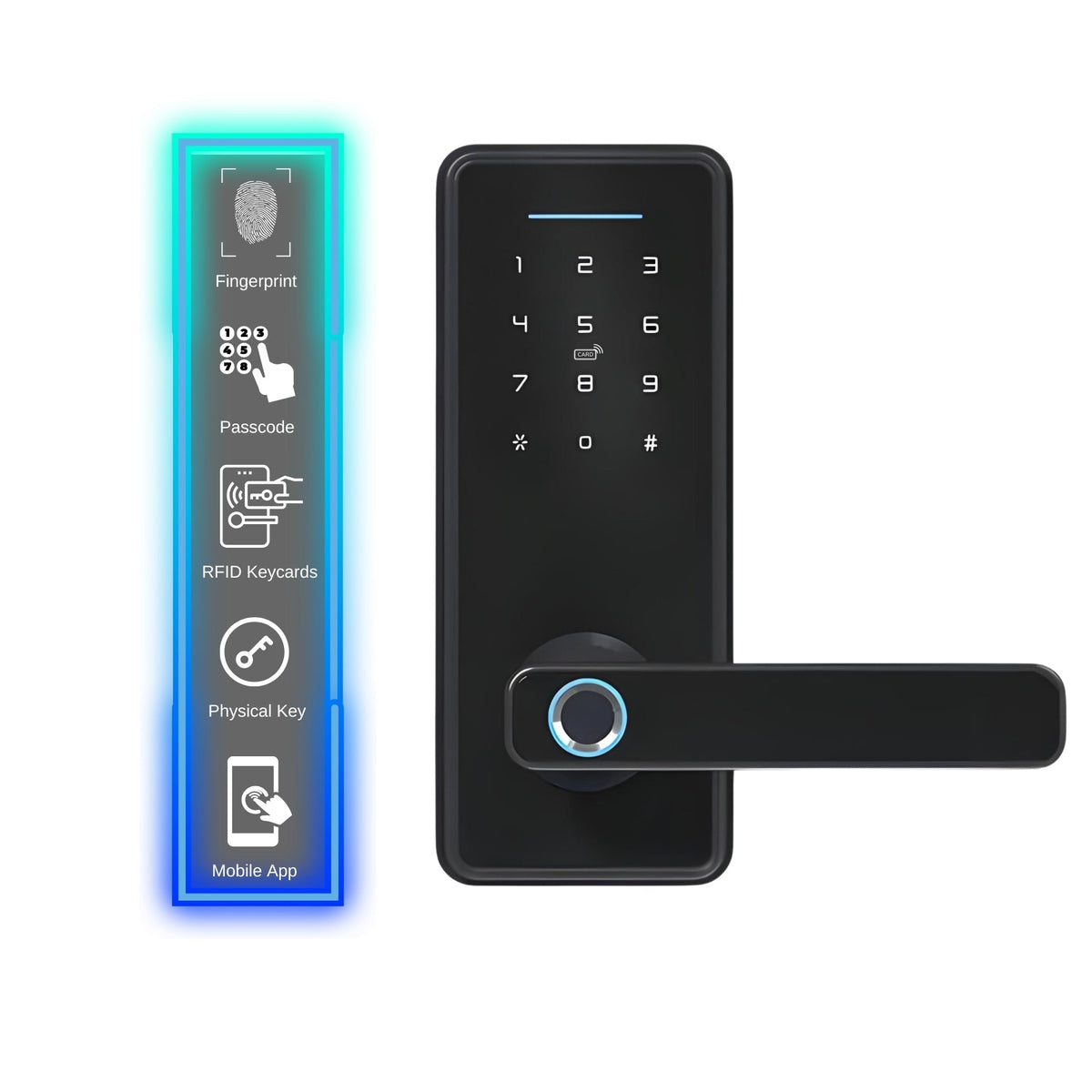 Mini Metallic Smart Lock Smart Door Lock Mini - Easy Setup and Keyless Entry Smart Door Lock